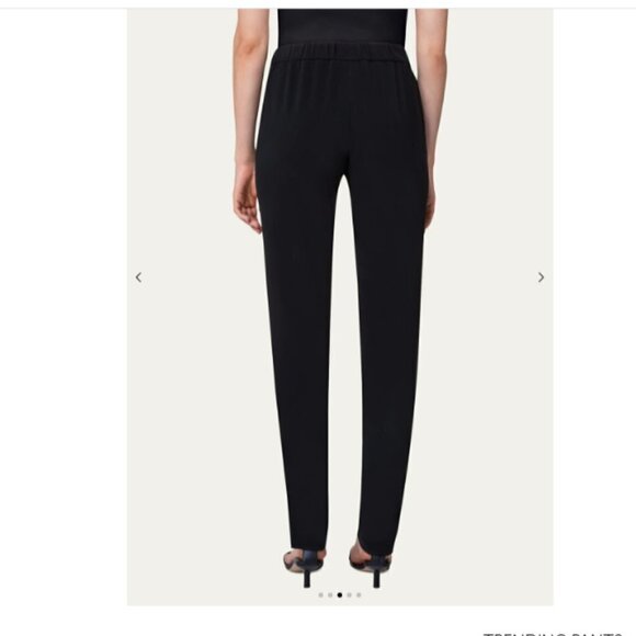AKRIS Punto Mike Scandinavian Pants Minimalist Black Straight Leg Size 10 - Picture 3 of 5